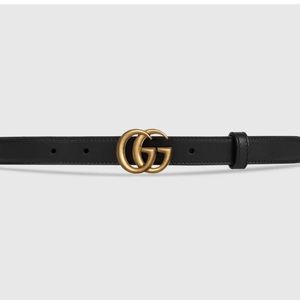 Thin Leather Gucci belt